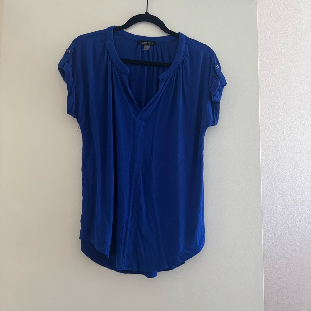 Cable & Gauge Royal Blue Women's Blouse
